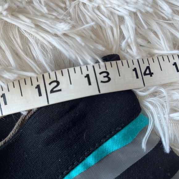 NWT Rare Eva Franco Tiered A-Line Mini Skirt sze 4P Blue Black Sheer Striped - Picture 9 of 12